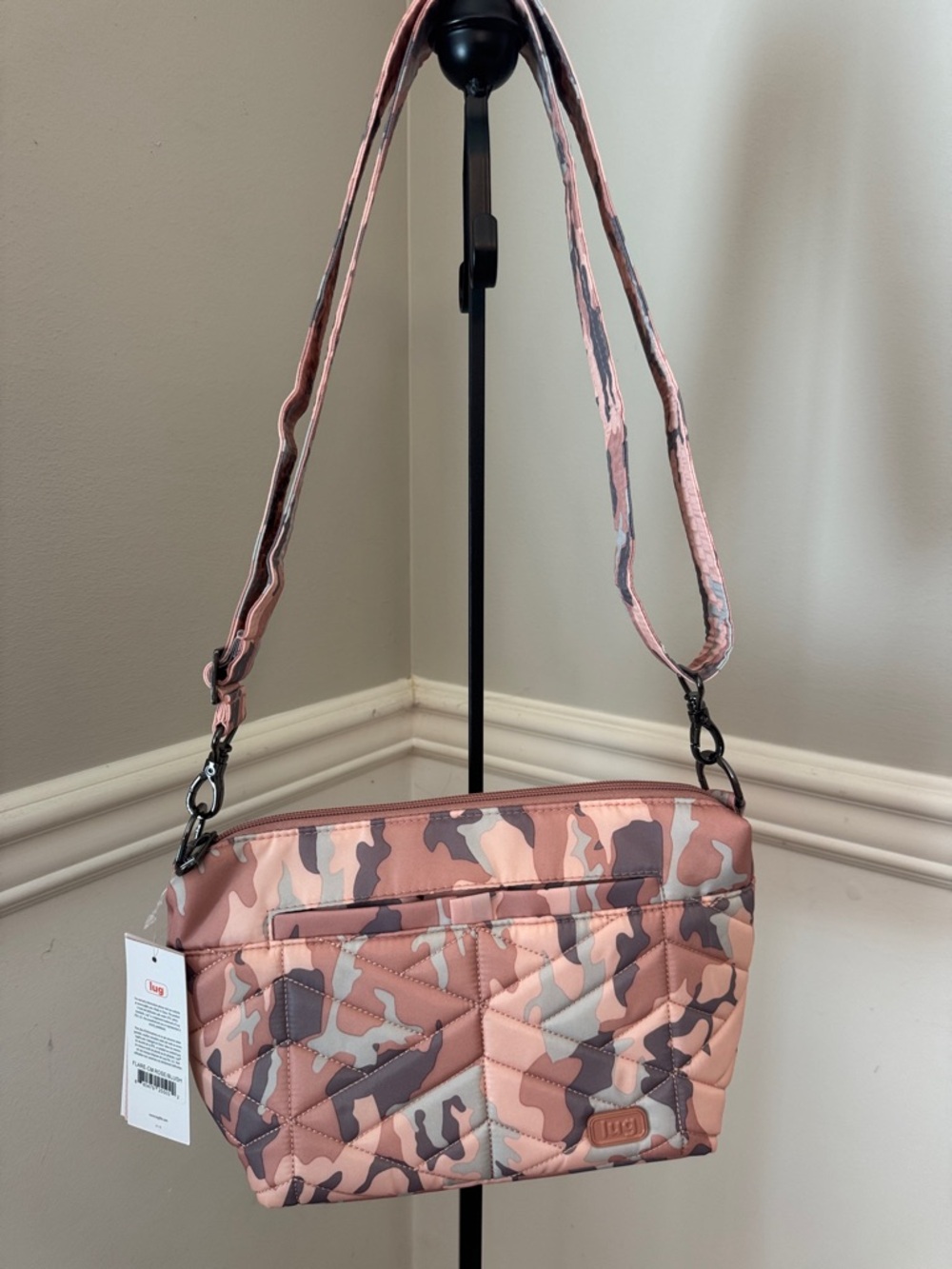 Rate print (unicorn)LUG Camo Pink Flare Quilted Crossbody bag.
